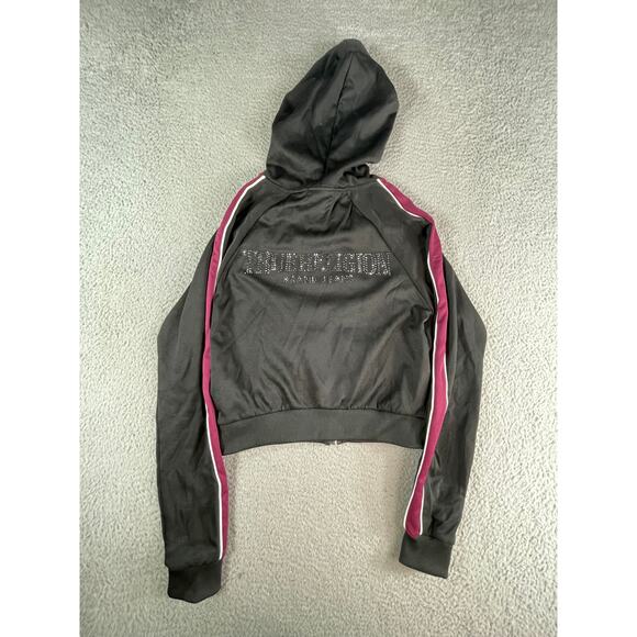 True Religion Tracksuit Sweatsuit Womens XS Black Full Zip Jacket Athletic NWT - Picture 11 of 13